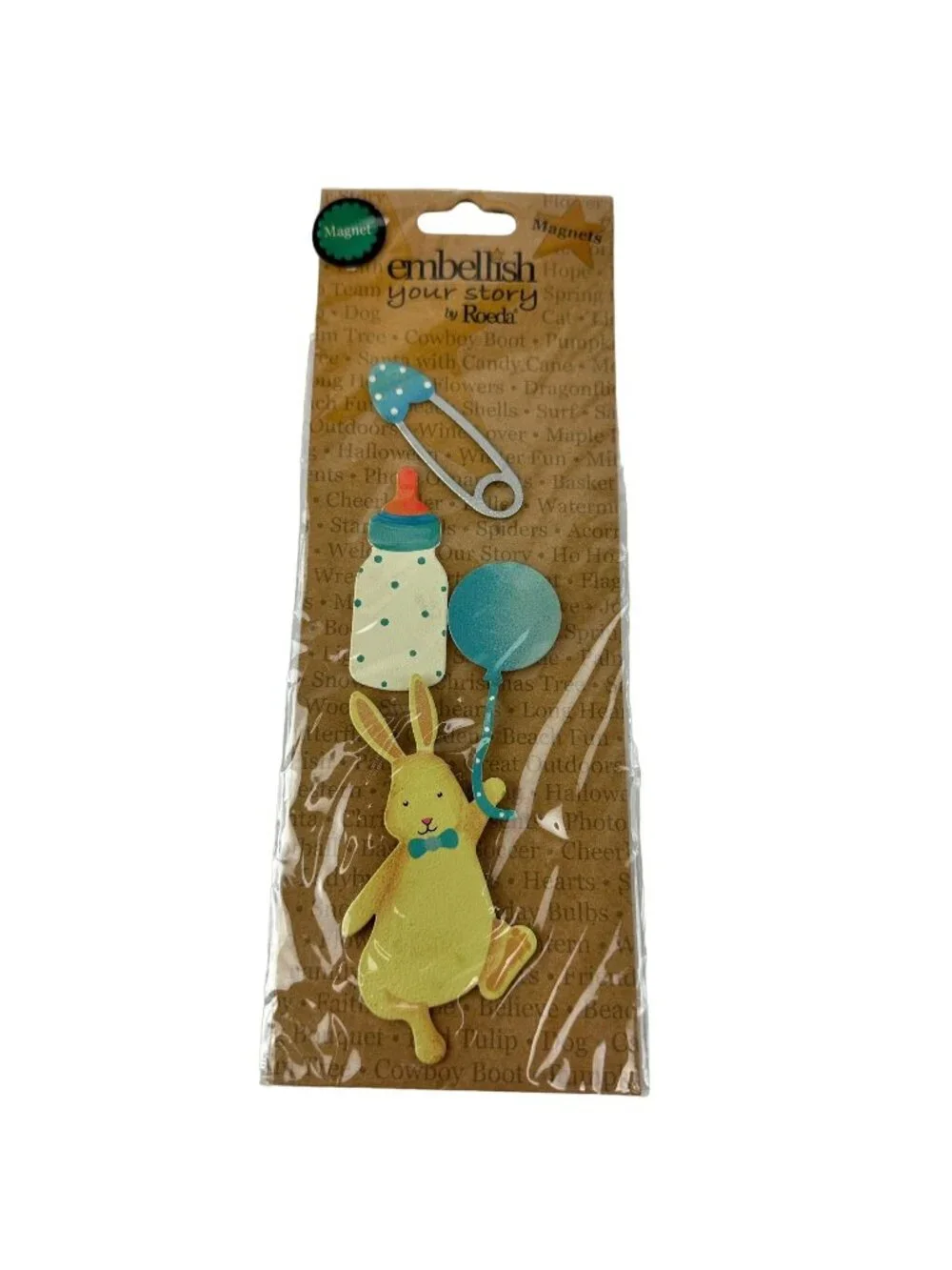 Demdaco Embellish Your Story by Roeda Magnets Baby Boy Bunny Balloon